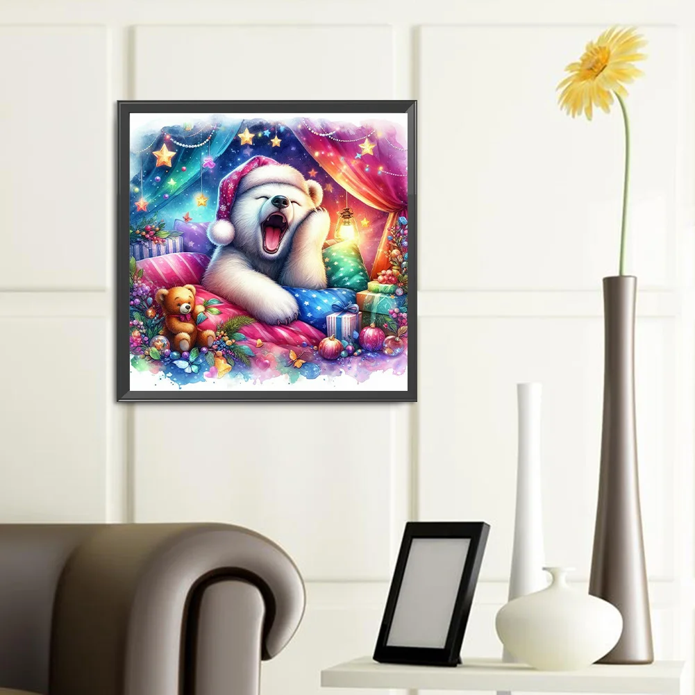 Diamond Painting - Full Round Drill - Sleeping Bear(Canvas|40*40cm)