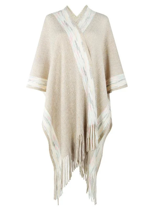 Women Half Sleeve V-neck Solid Color Dress