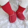 Chaussettes de sol pour b&eacute;b&eacute; &eacute;paissies pour rester au chaud et antid&eacute;rapantes
