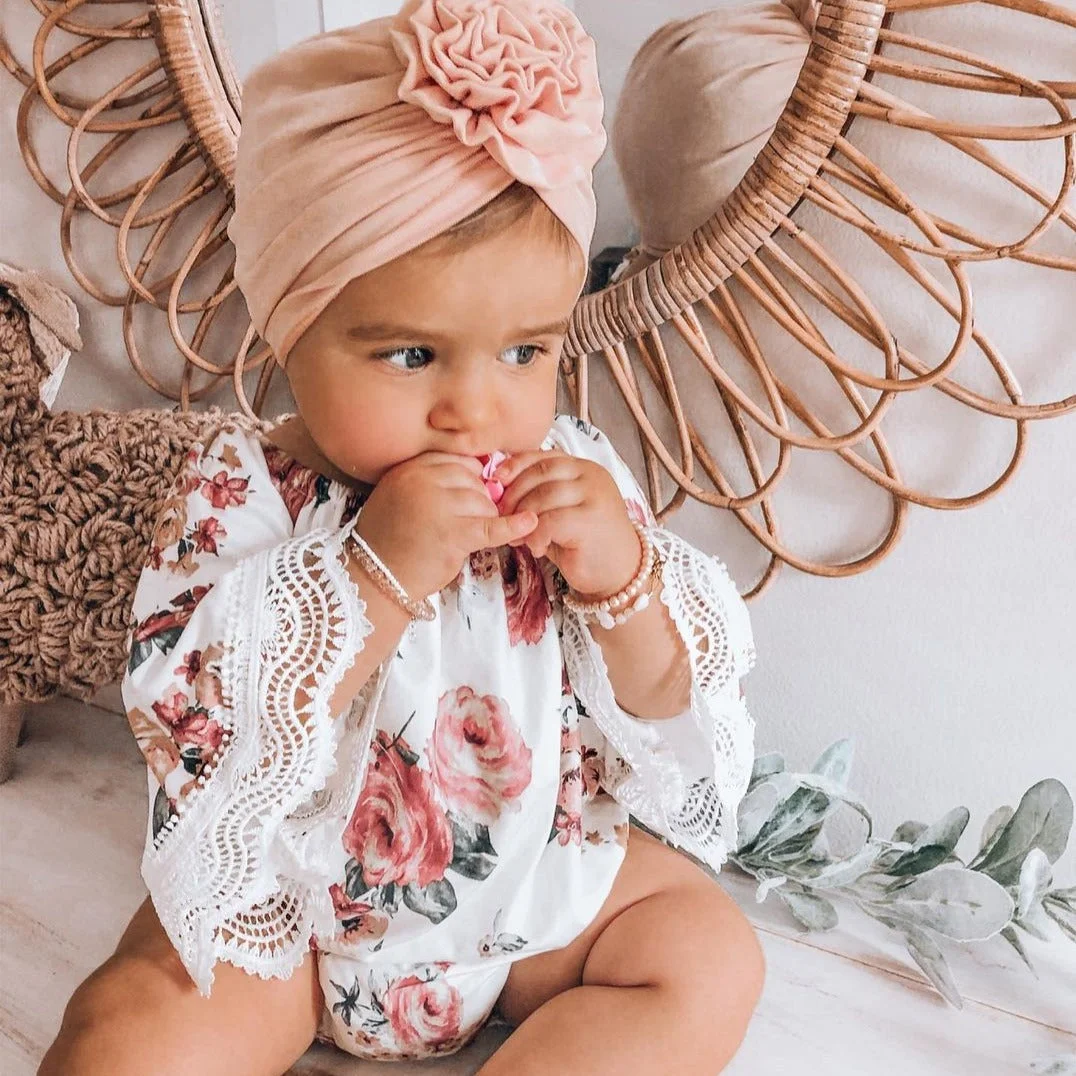 Pretty Floral Printed Baby Romper