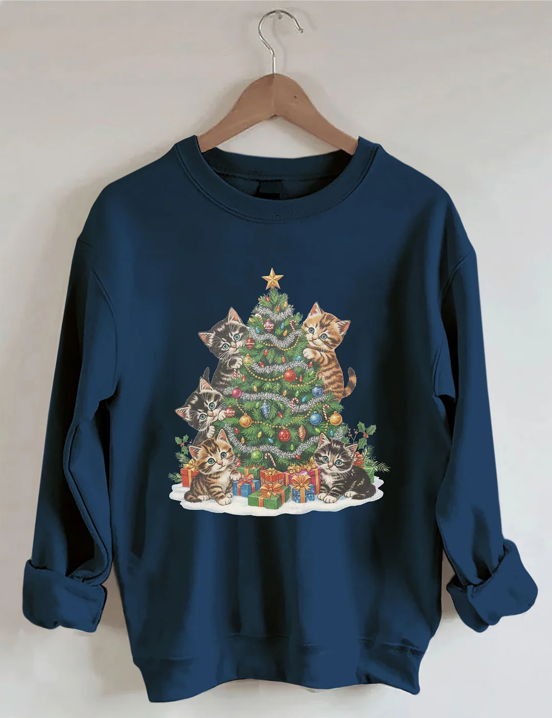 90's Cat Christmas Sweatshirt
