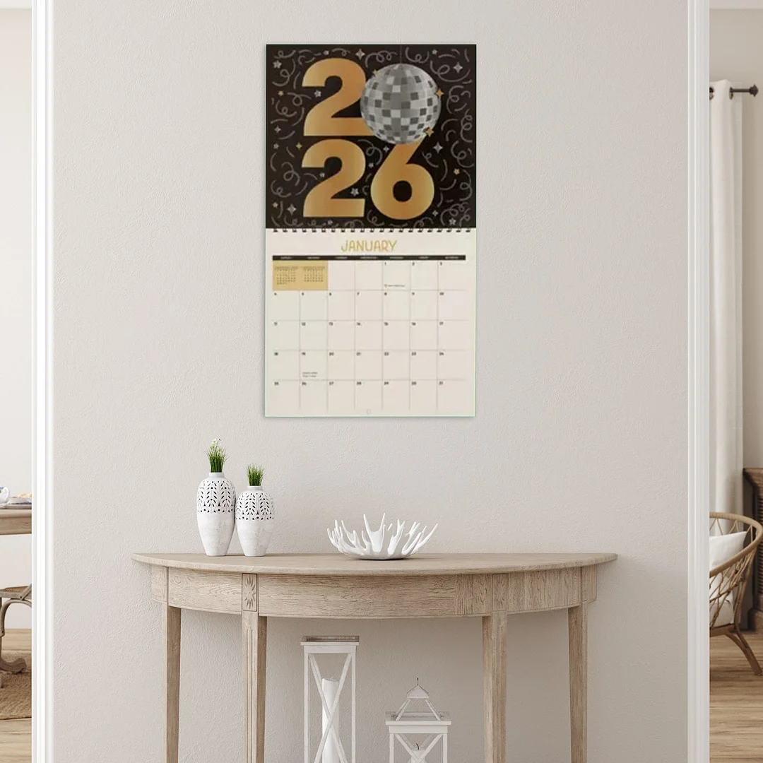 2026 Diamond Art Painting Calendar DIY Wall Calendar 12-Month Flip Wall Calendar