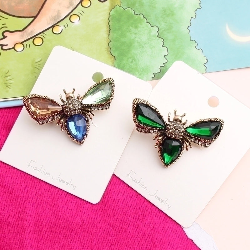 Cute Pastoral Bee Alloy Asymmetrical Rhinestones Women’s Brooches