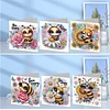 6PCS Diamond Painting Bees Greeting Cards Postcards with Envelopes