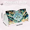 Gold Galaxy Blue Wolf DIY Diamond Painting PU Tissue Holder Box