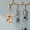 5Pcs DIY Dog Double Sided Special Shaped Diamond Painting Keychains