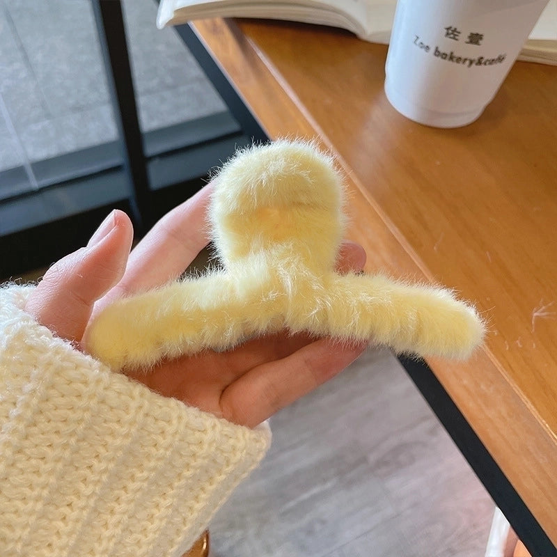 Minimalist Solid Color Arylic Hair Claws 1 Piece