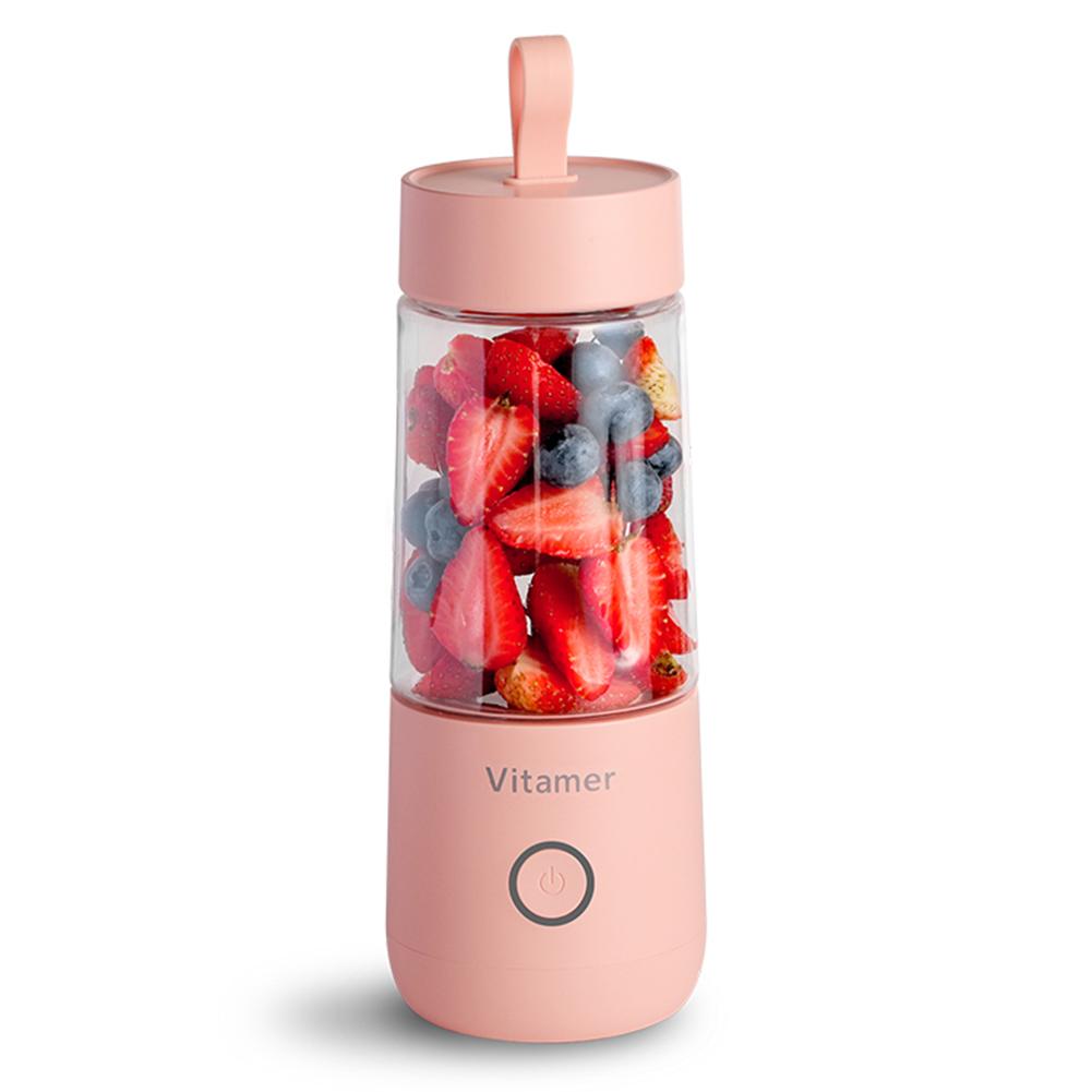 

350ml Smart USB Mini Juice Cup Portable Blender Smoothie Juice Machine, Pink, 501 Original