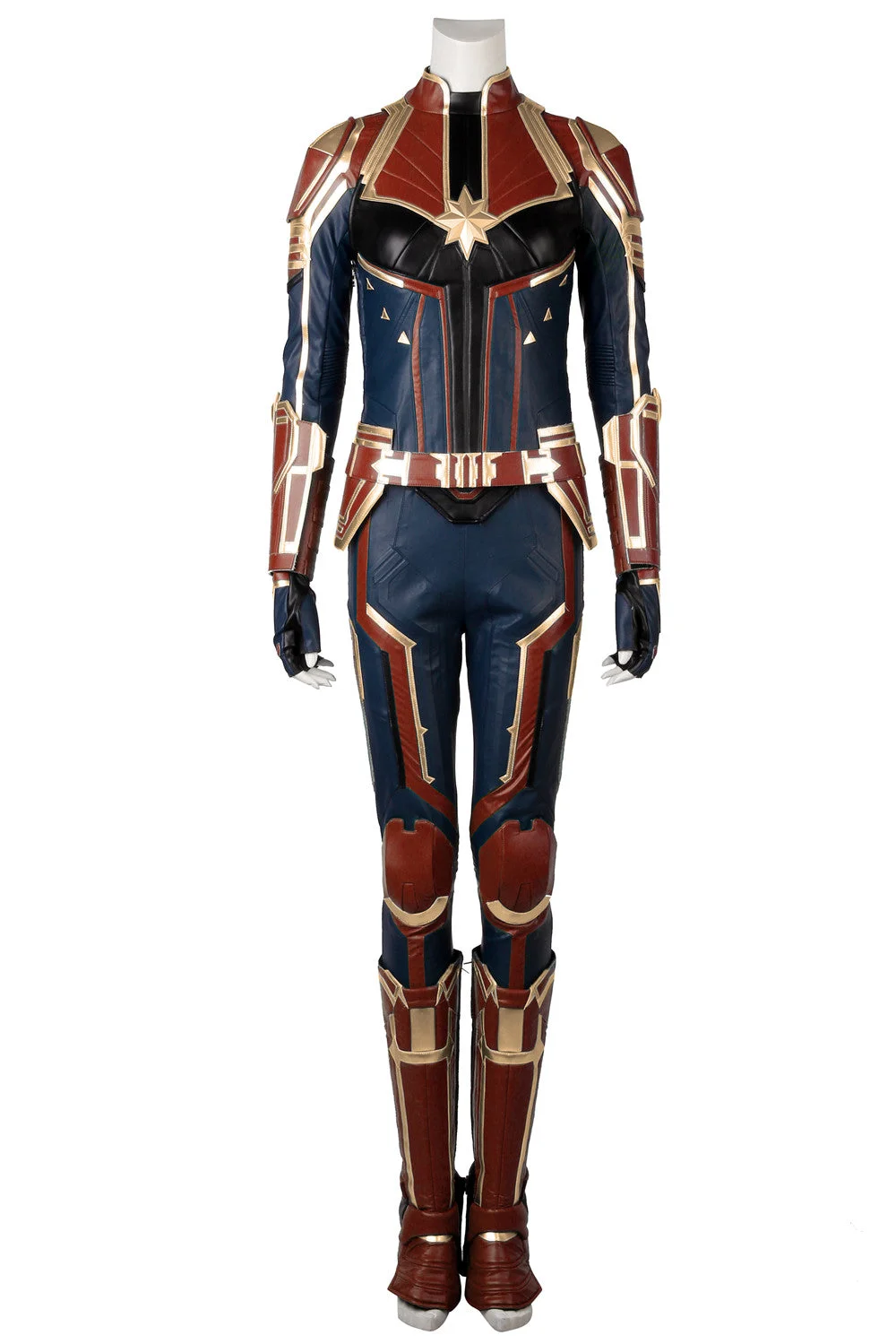 Captain Marvel Carol Danvers Cosplay Costume Red Version