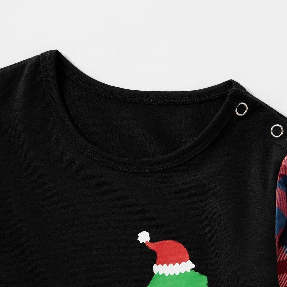 Family Saurus Wearing Christmas Hat Matching Pajamas Set