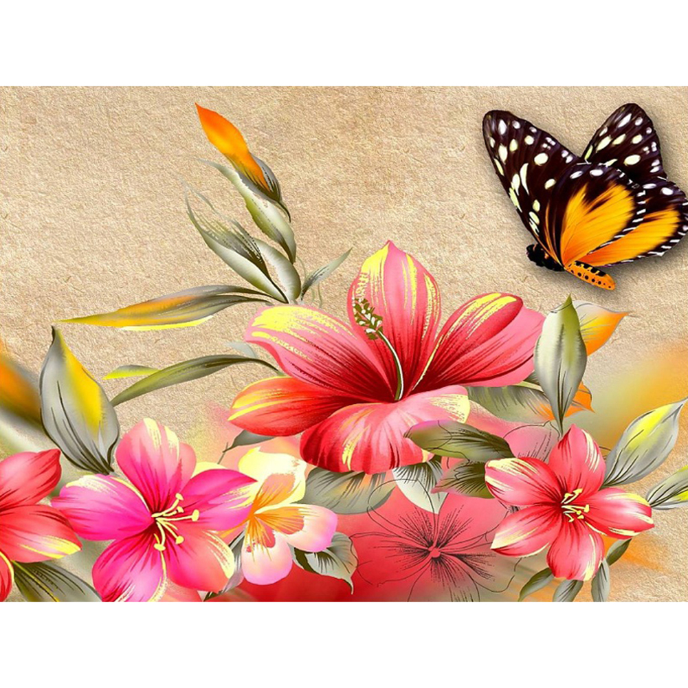 

Butterfly Flower - Round Drill Diamond Painting - 40*30CM, 501 Original