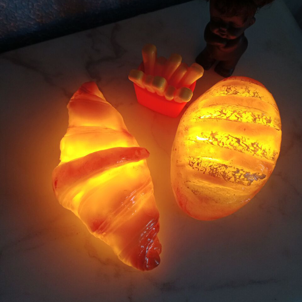 

Croissant Light Cake Store Simulation Bread LED Night Lamp Baking Room Gift, 501 Original