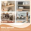 [US Local Warehouse] Set of 4 Wire Shelf Cover 0.32in Thick Removable Wire Rack Covers Easy To Clean and Install PVC Pantry Shelf Cover for Kitchen Pantrys Bathroom Office Shelving (43x20x3in)