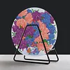 4PCS Diamond Painted Wooden Flower Placemats Insulated Dish Mats Comes with Mats