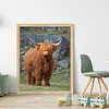 Highland Cow-11CT Stamped Cross Stitch 40*50cm