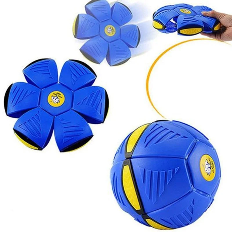 Flying UFO Flat Throw Disc Ball with LED Light Toy Kid Outdoor Garden