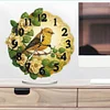 Acrylic Special Shape Flower Bird Diamond Painting Art Clock Ornaments Kit
