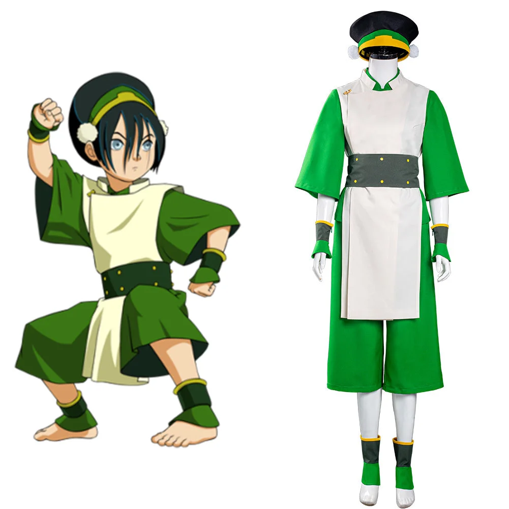 Avatar: The Last Airbender Vest Pants Outfit Toph bengfang Halloween Carnival Suit Cosplay Costume