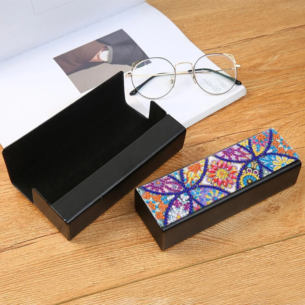 DIY Diamond Painting Sunglasses Case Portable Leather Glasses Storage Box