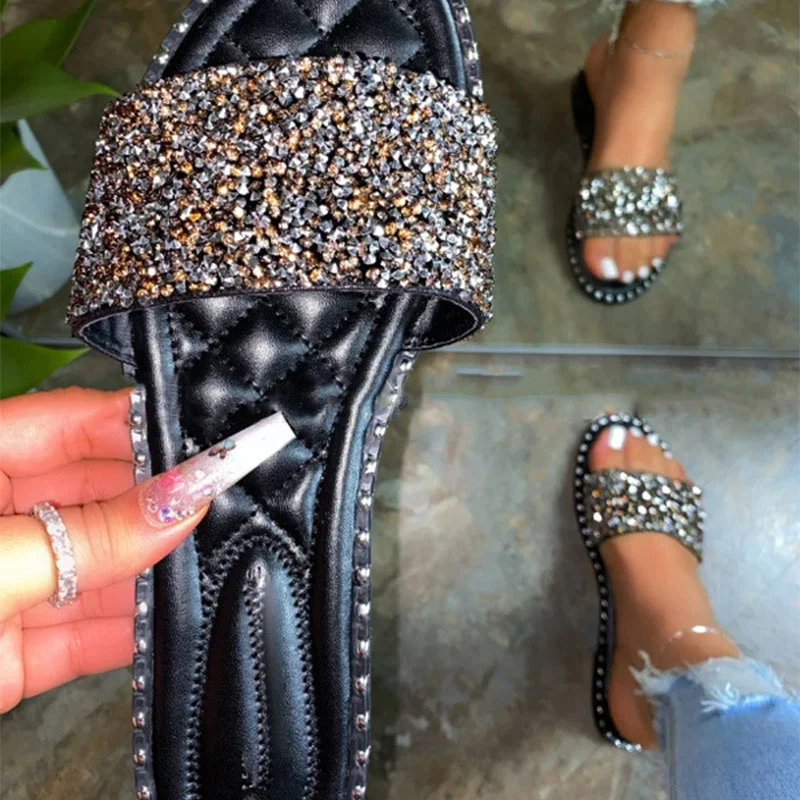 Black Daily Hollowed Out Round Comfortable Shoes