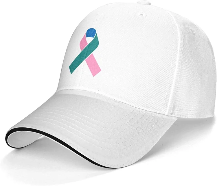 Love Heart Thyroid Cancer Awareness Hat Unisex Adult Trucker Hats Adjustable Denim Cap