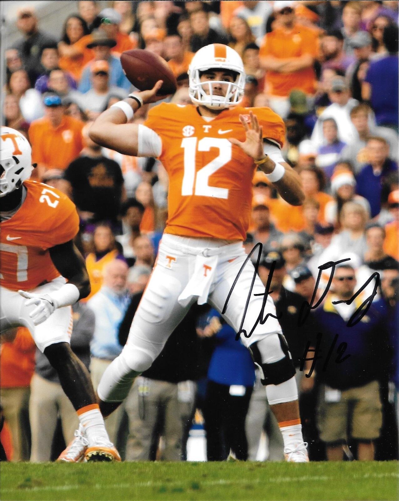 QUINTEN DORMADY HAND SIGNED TENNESSEE VOLUNTEERS 8X10 Photo Poster painting W/COA