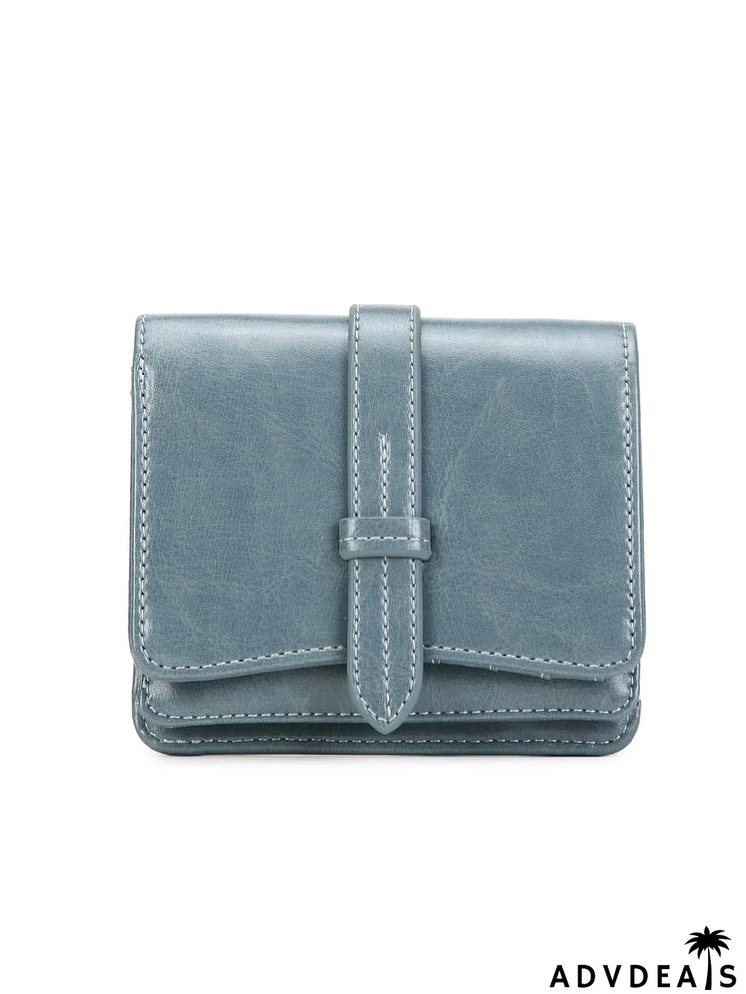 Stitch Detail Flap Small Wallet