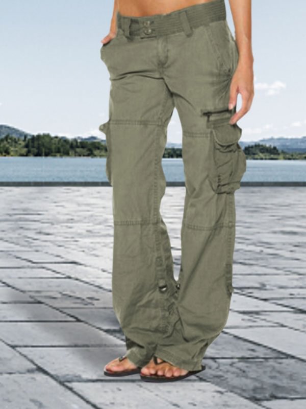 hip hugger comfy cargo casual pants