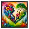 Four Seasons Loving Girl-11CT Stamped Cross Stitch 40*40cm/15.75*15.75in tapestrymarket