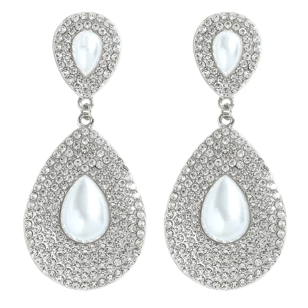 Dvacaman New Designs Crystal Square Drop Earrings for Women 2019 Fashion Rhinestone Statement Earrings Dangle Wedding Jewelry