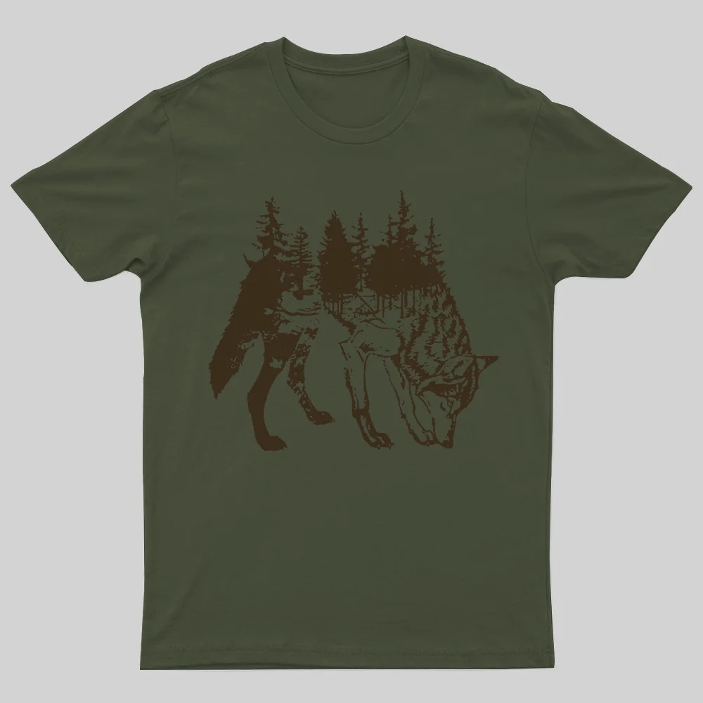 Forest Wolf Printed Men's T-shirt