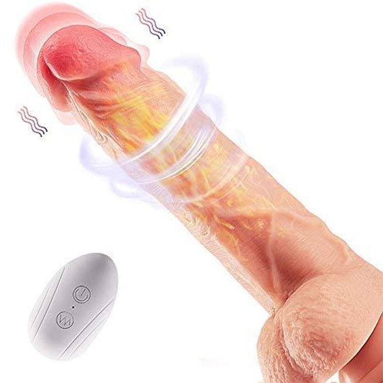 8.3-Inch Lifelike Dildo with 4 in 1 Thrusting Rotation Vibrating Heating