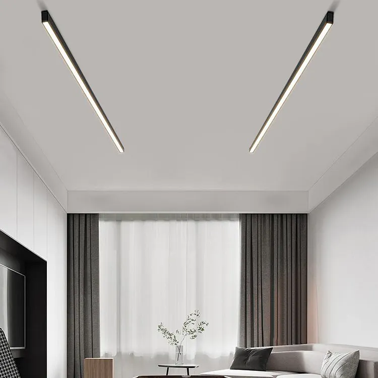 Edge Modern LED Linear Metal Flush Mount Ceiling Light
