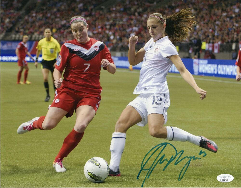 Alex Morgan Autograph 11x14 Photo Poster painting US Womans Soccer Signed  2