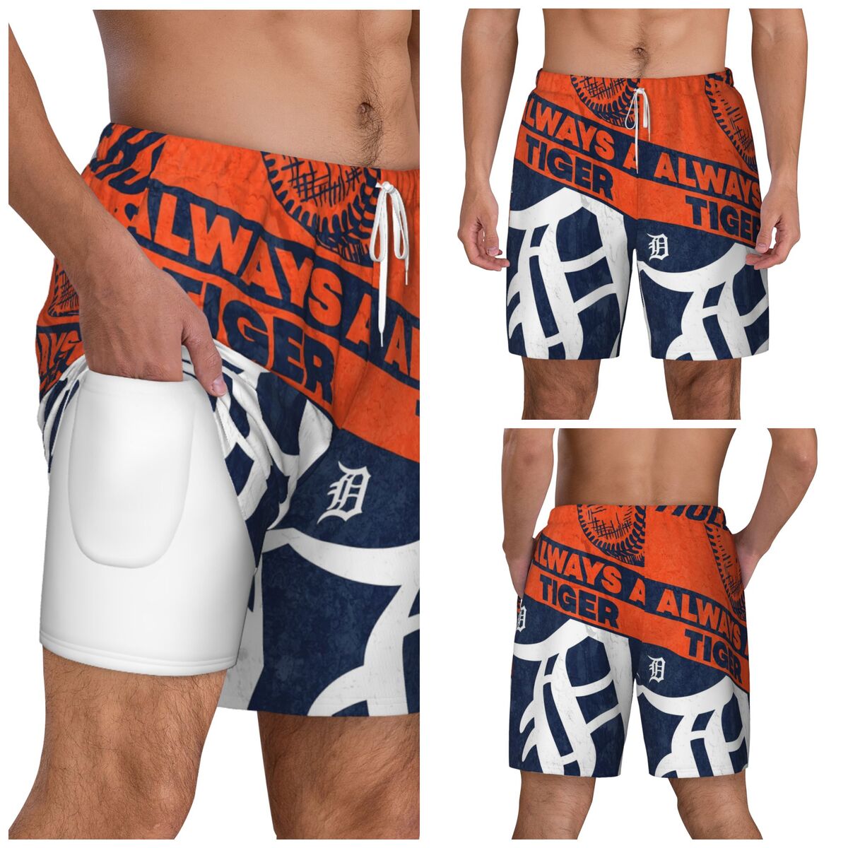 Detroit Tigers Always A Tiger Men's Swim Shorts