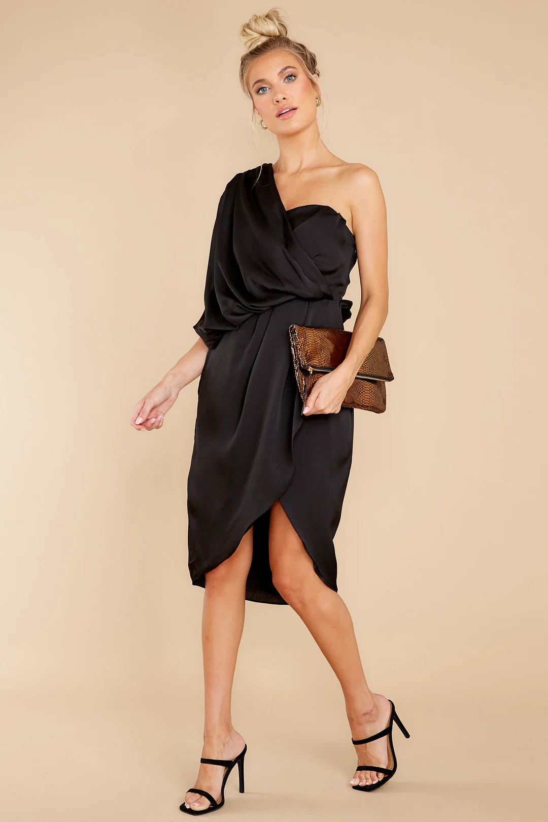 Text Me Later Black Dress