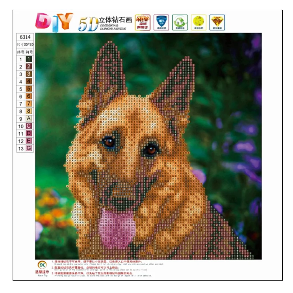 Diamond Painting - Partial Round Drill - Dog(30*30cm)