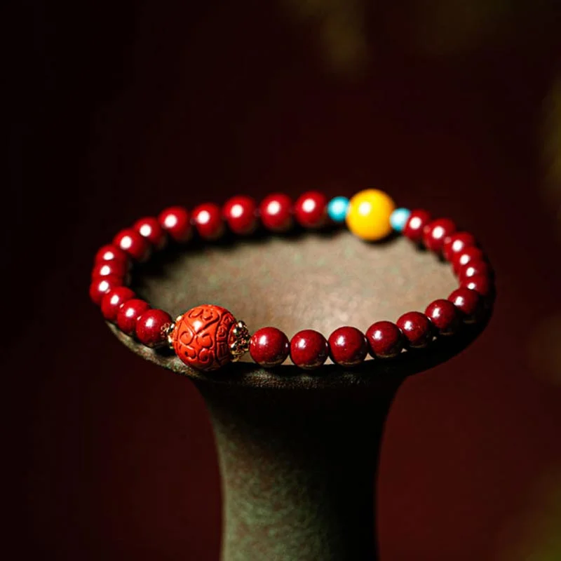 Tibetan Cinnabar Blessing Bracelet