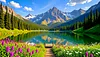 Luxury AB Velvet Diamond Painting Kit - Landscape