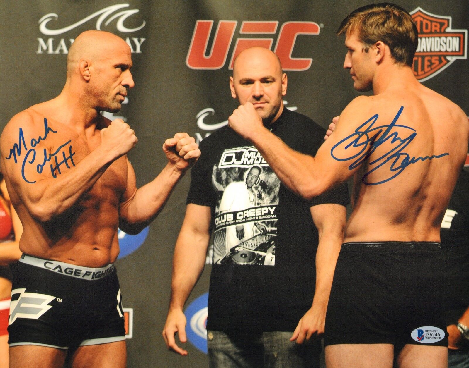 Stephan Bonnar Mark Coleman Signed 11x14 Photo Poster painting BAS COA UFC 100 Picture Autograph