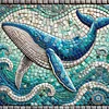 Diamond Painting -DIY Round Drill Mosaic Dolphin(40x40cm)