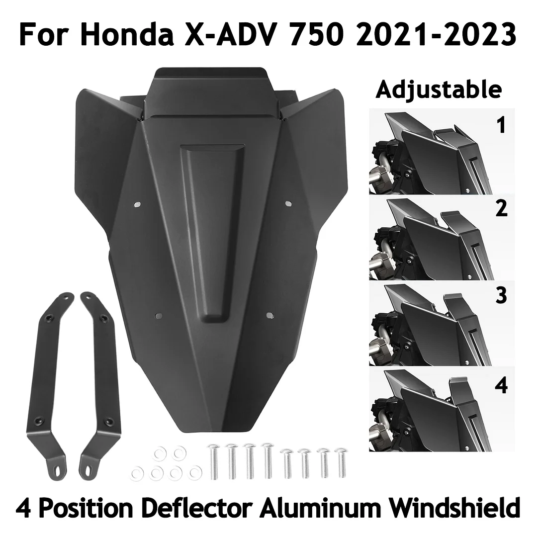  Aluminum Windshield 4 Position Deflector For Honda X-ADV 750 2021-2023 Windscreen