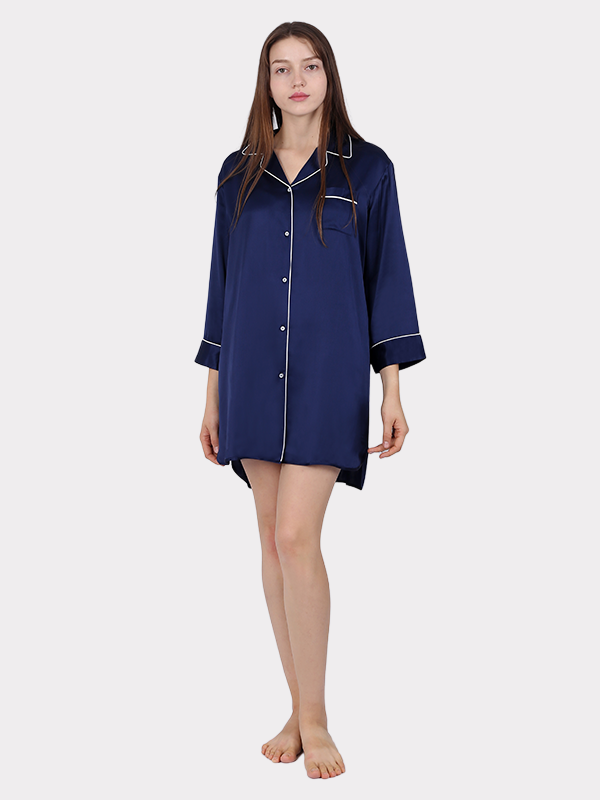 High Quality Women's Classic Silk Sleep Shirt