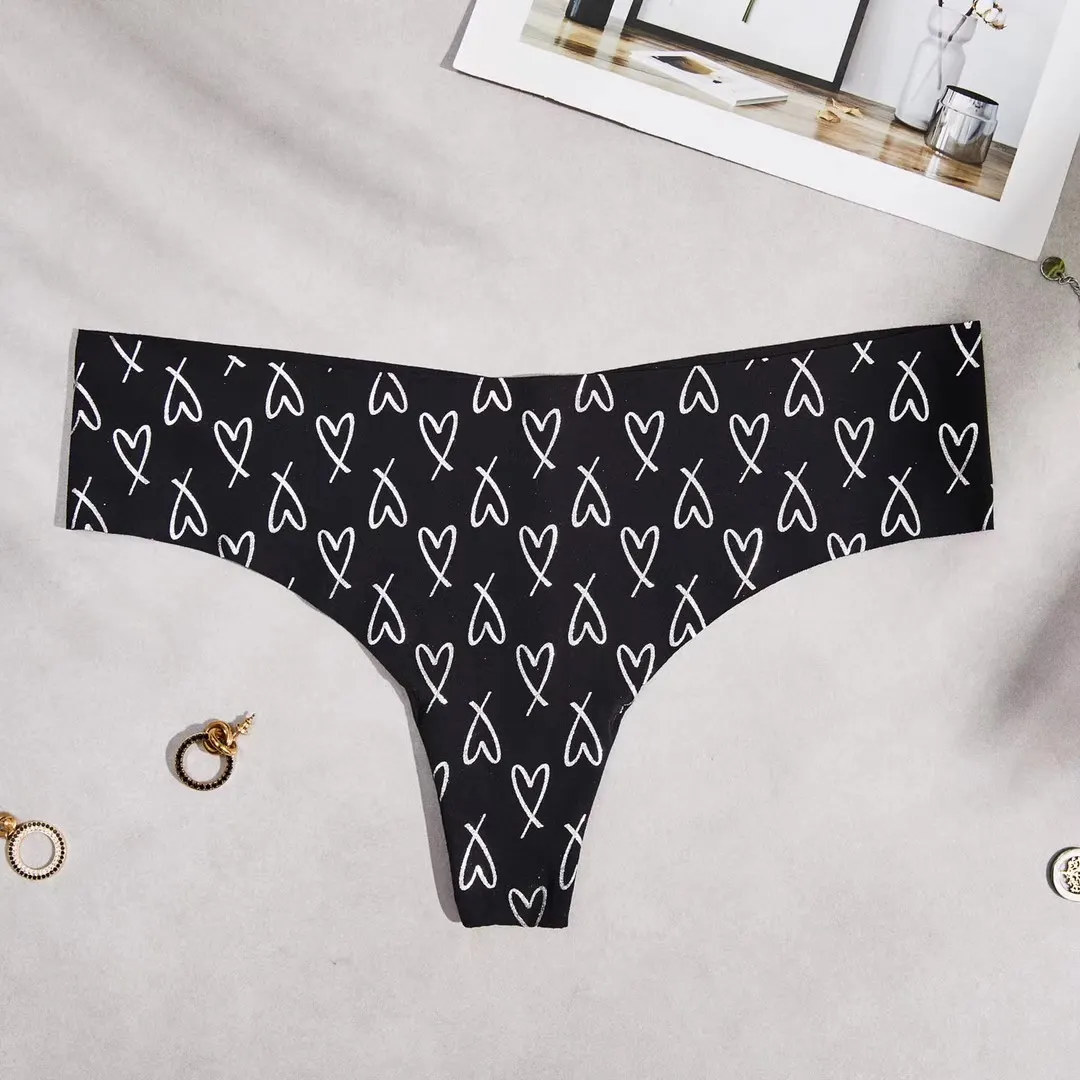 Churchf Churchf Lady T-Tong Trousers Round Lattice Letter Large-Size Female T-Trousers T-T-T-Pants