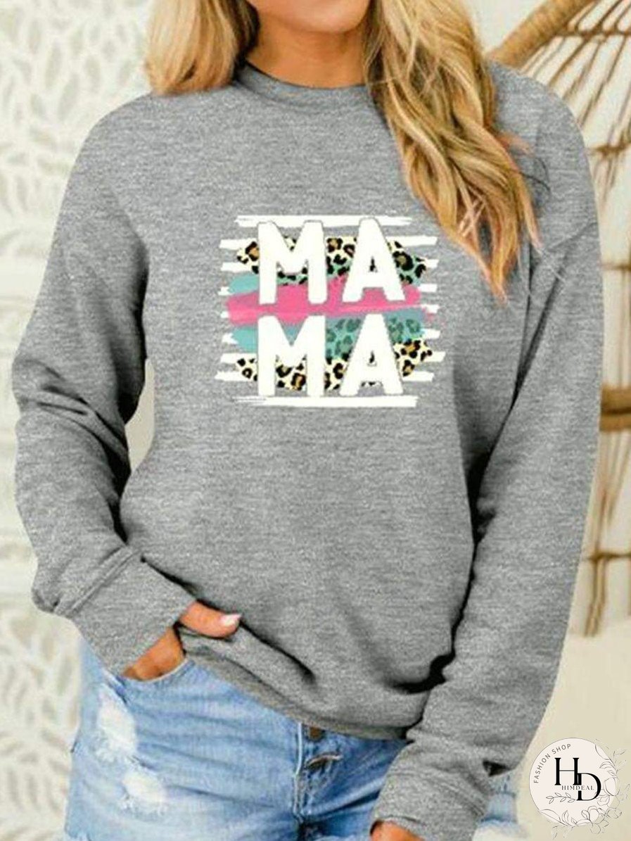 Crewneck Long Sleeve Sweatshirt for Women