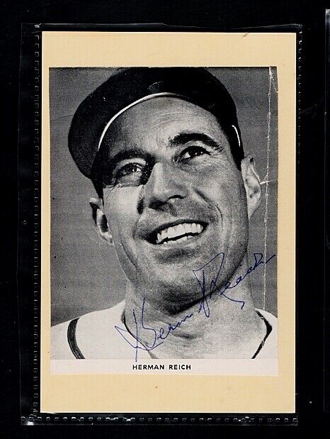 1953-HERM REICH-PORTLAND BEAVERS 3.5 X 5.5 AUTOGRAPHED YEARBOOK Photo Poster painting-d.2009