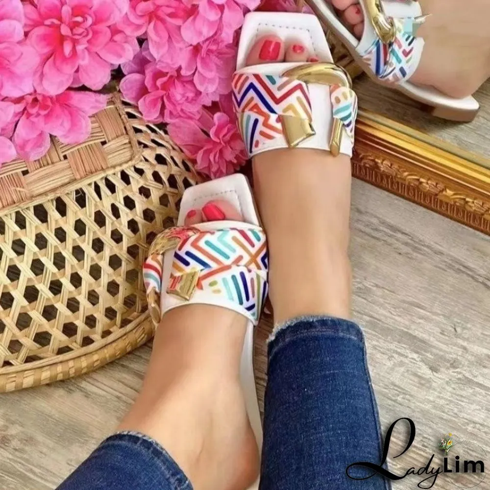 Black Casual Patchwork Basic Square Comfortable Shoes