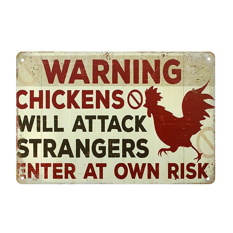 Chicken- Vintage Tin Signs/Wooden Signs - 7.9x11.8in & 11.8x15.7in