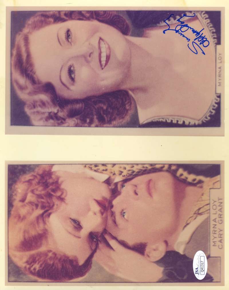 Myrna Loy Jsa Cert Hand Signed 8x10 Photo Poster painting Authenticated Autograph