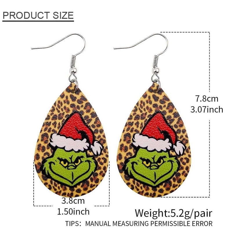 Novelty Water Droplets Pu Leather Women’s Earrings 1 Pair